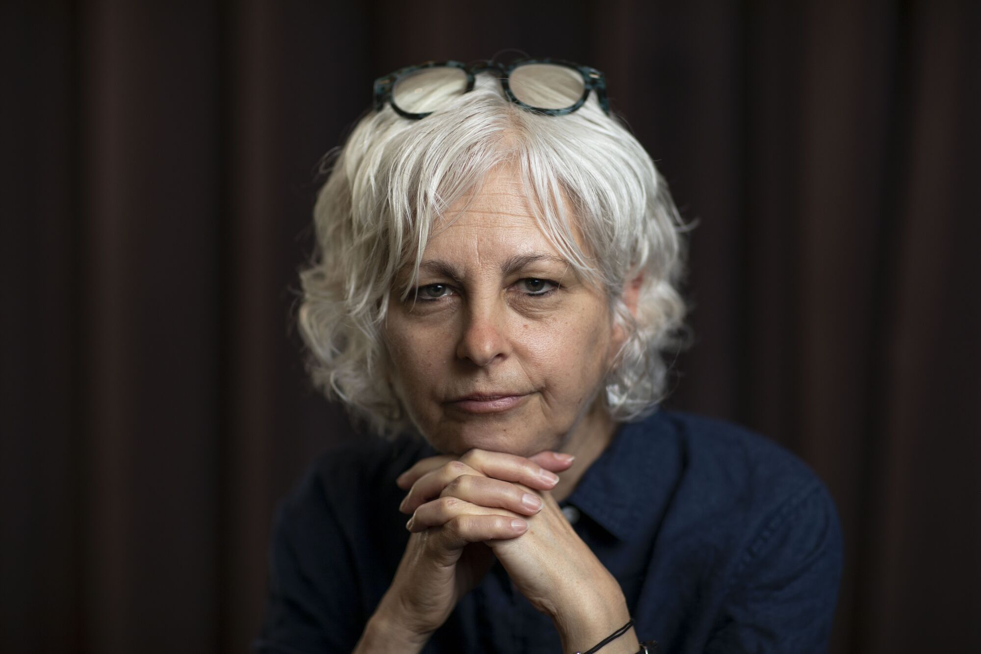 Katie DiCamillo, author of "A Very Mercy Christmas," at the Los Angeles Times Festival of Books Portrait Studio.