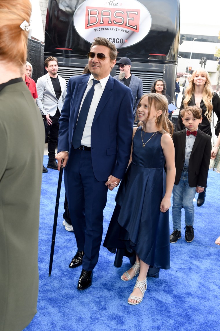 The actor and his daughter, Ava Berlin Renner, at the premiere of "Rennervations."